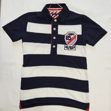 TOMMY HILFIGER 보더 폴로셔츠 M 네이비