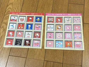 [미사용] Hello Kitty 30주년 기념 마그넷 세트 1 2 2점