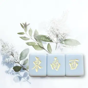 연한 스카이블루 오비 고정 띠 레어 마작패 동남서