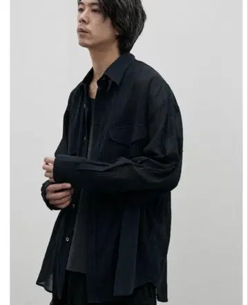 WASHED VOILE SHEER SHIRT