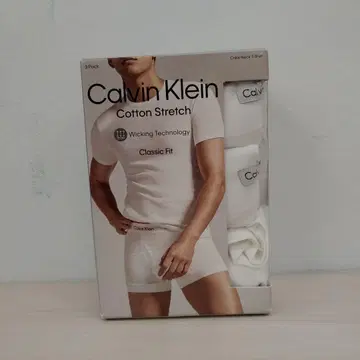 8314 Calvin Klein 코튼 스트레치 크루넥 티셔츠