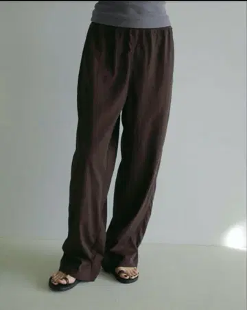 anuke Chambray Rough Pants 36 브라운