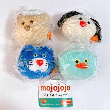 mojojojo 페이스 마스코트 4점 세트 고양이, 강아지, 곰, 병아리