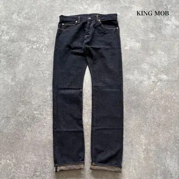 [ KING MOB ] 킹모브 UK 버클 붉은 귀 셀비지 데님 팬츠