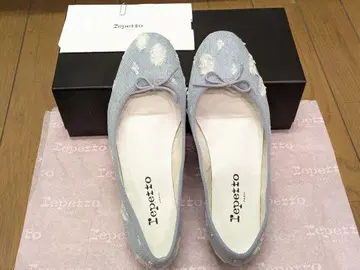 레페토 Repetto 데님 플랫 슈즈 라이트 블루 38 1/2