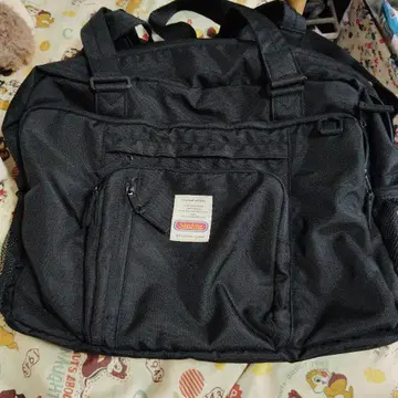 블랙 나일론 보스턴 백