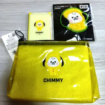 BT21 CHIMMY 파우치 자수 배치 미니 거울 세트