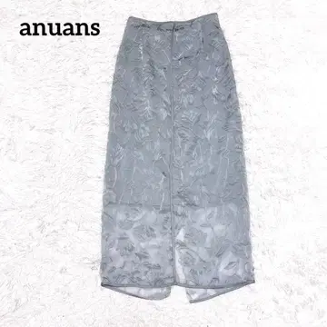 아뉴앙스 anuans 오팔 타이트 스커트 꽃무늬 타이트 롱