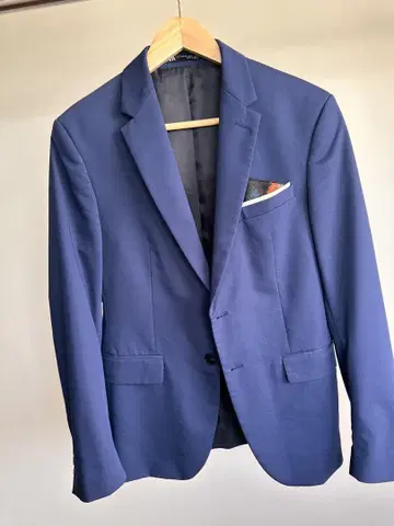 ZARA 네이비 테일러드 자켓 팬츠 세트