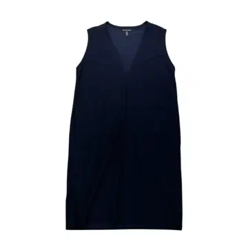 EILEEN FISHER 네이비 V넥 슬리브리스 원피스