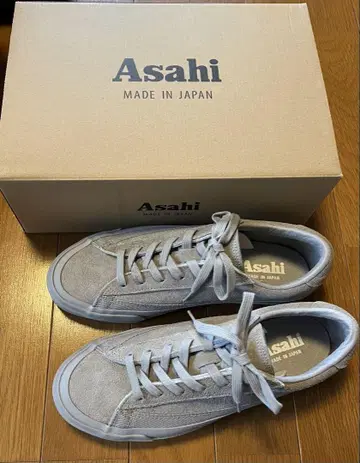 Asahi 벨티드 로우 스웨이드 그레이 스니커즈 23.5cm