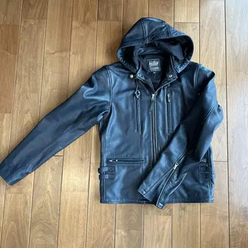 KADOYA K'S LEATHER 후드 부착 가죽 자켓 M 사이즈