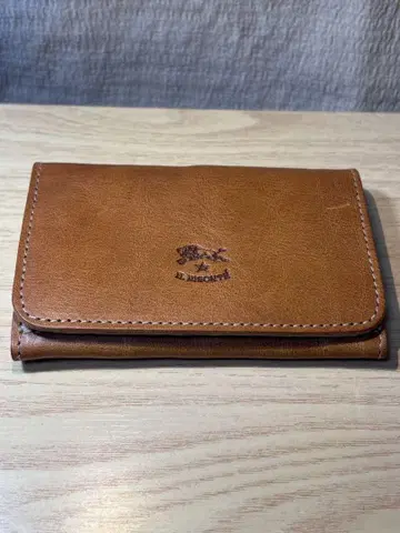미사용 IL BISONTE 브라운 명함지갑 일비종떼