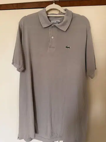 LACOSTE 그레이 피케 셔츠 사이즈 5