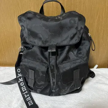 marimekko 블랙 꽃무늬 백팩