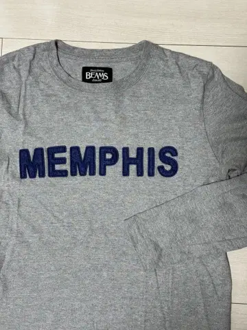 BEAMS MEMPHIS 자수 긴팔 티셔츠 S 그레이