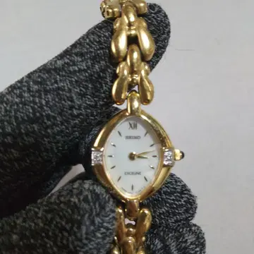 SEIKO ENCLINE 체인 골드 시계