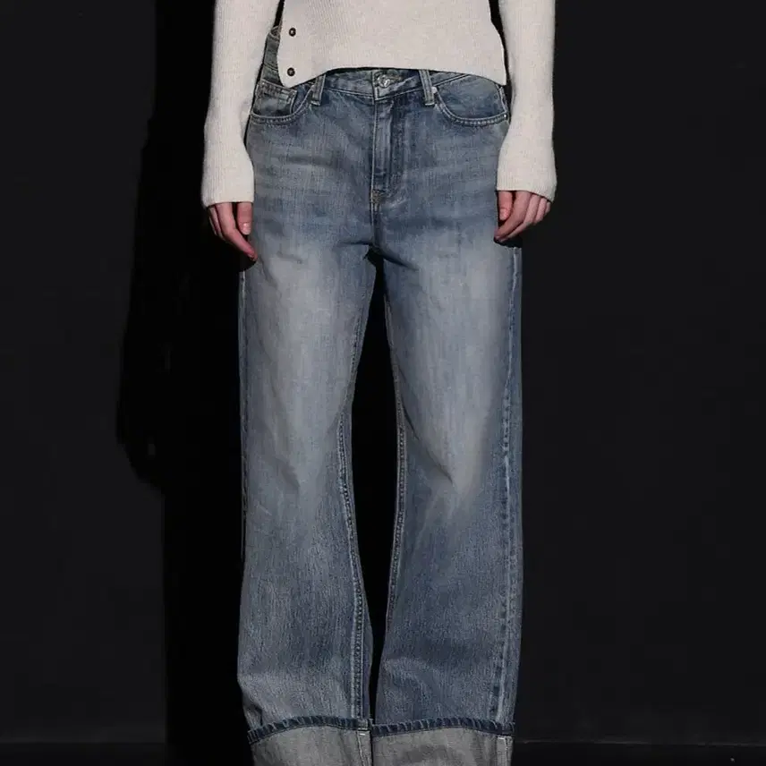 【BOHEMIAN SEOUL】BOHEMSEO WIDE ROLLUP DENIM PANTS BOHEMIAN SEOUL | 보헤미안서울 Bohemian Seoul Roll-up Wide