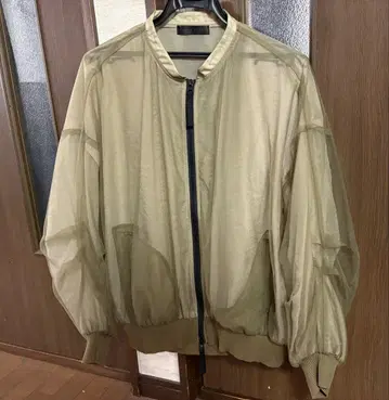 SCOT CLUB 시스루 봄버 자켓 모스그린