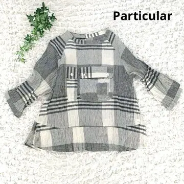 파르티클라르 7부 소매 티셔츠 블라우스 스탠드 카라 포켓 멋