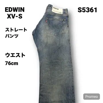 [즉시 구매 OK] EDWIN XV-S 스트레이트 팬츠 30인치 블루