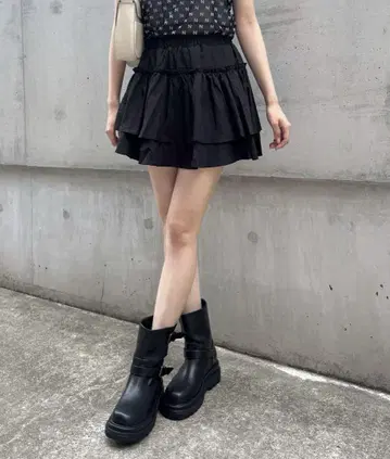 mline 티어드 프릴 스커트