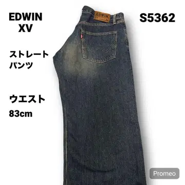 [즉시 구매 OK] EDWIN XV 스트레이트 팬츠 34인치 블루