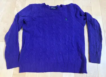 Polo Ralph Lauren 보라색 니트 스웨터 M