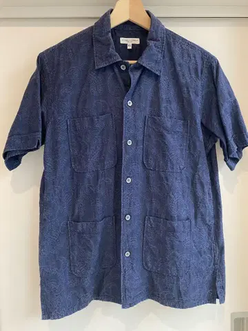 ENGINEERED GARMENTS 페이즐리 무늬 반팔 셔츠 XS