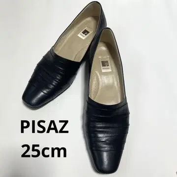 [ PISAZ ] 블랙 플리츠 디자인 펌프스 25cm