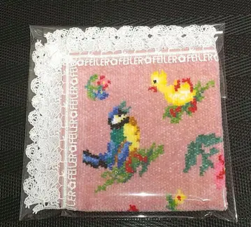 치카자와 레이스 페이러 하이디 콜라보 손수건 핑크