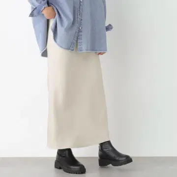 스트레치 새틴 스커트