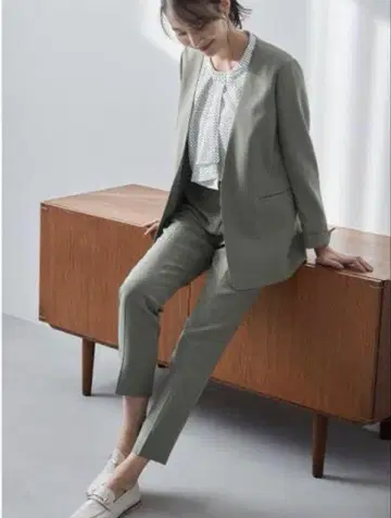 THE 3rd SUITS 카키 리란체 자켓 + 팬츠 세트