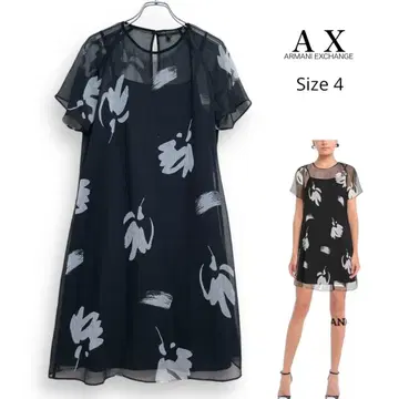 ARMANI EXCHANGE 플로럴 프린트 원피스 드레스