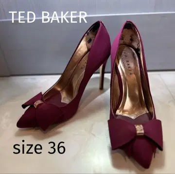TED BAKER 테드 베이커 버건디 하이힐 리본 포함