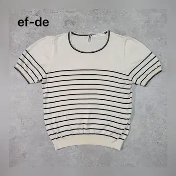 [새상품급] ef-de 에프데 반팔 보더 니트탑 L