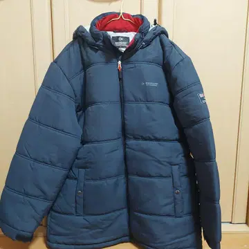 DUNLOP 후드 부착 다운 자켓 네이비
