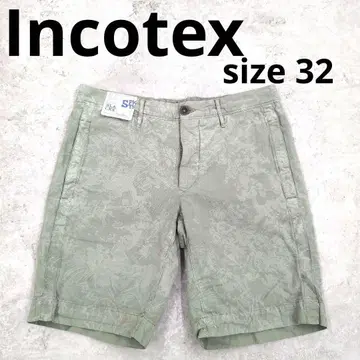 248 Incotex 꽃무늬 숏팬츠 그린 32