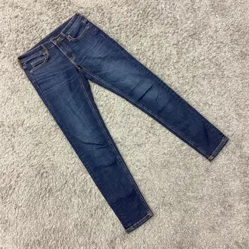 무인양품 MUJI(22) 스키니 로우라이즈 청바지 인디고 데님 팬츠