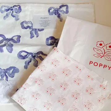 POPPY 아사기뇨 BLUE RIBBON TOTE BAG