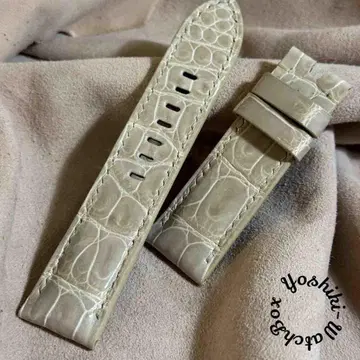 cro-1926 크로커다일 시계 벨트 글로스 마감 베이지 러그 폭 24