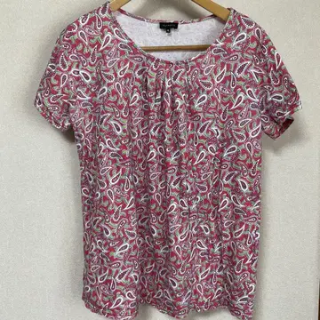 TALBOTS XL 페이즐리 무늬 반팔 튜닉
