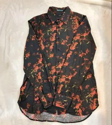PS Paul Smith 긴팔 셔츠 코튼 블랙 올 패턴 꽃무늬 L