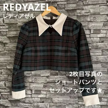 REDYAZEL 그린 x 브라운 계열 체크 셋업