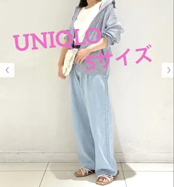 UNIQLO 드레이프 데님 턱 팬츠