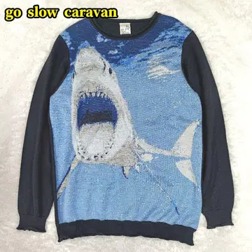 빅 사이즈 go slow caravan 울 니트 스웨터 상어 5