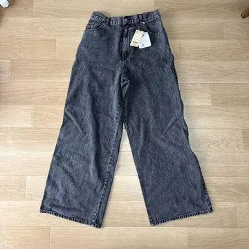 바야코 씨 콜라보 부드러운 데님 슬림 스트레이트 팬츠