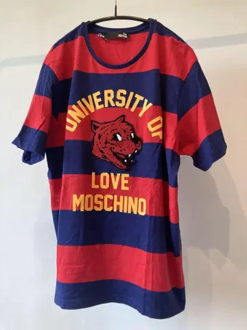 LOVE MOSCHINO 러브모스키노 보더 T셔츠