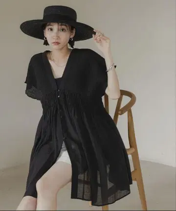 LOWRYS FARM 셔링 튜닉 프렌치 슬리브