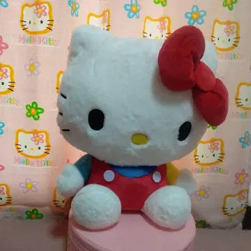 산리오 헬로키티 푹신푹신 인형 레트로 카라 인형 봉제 인형 빅